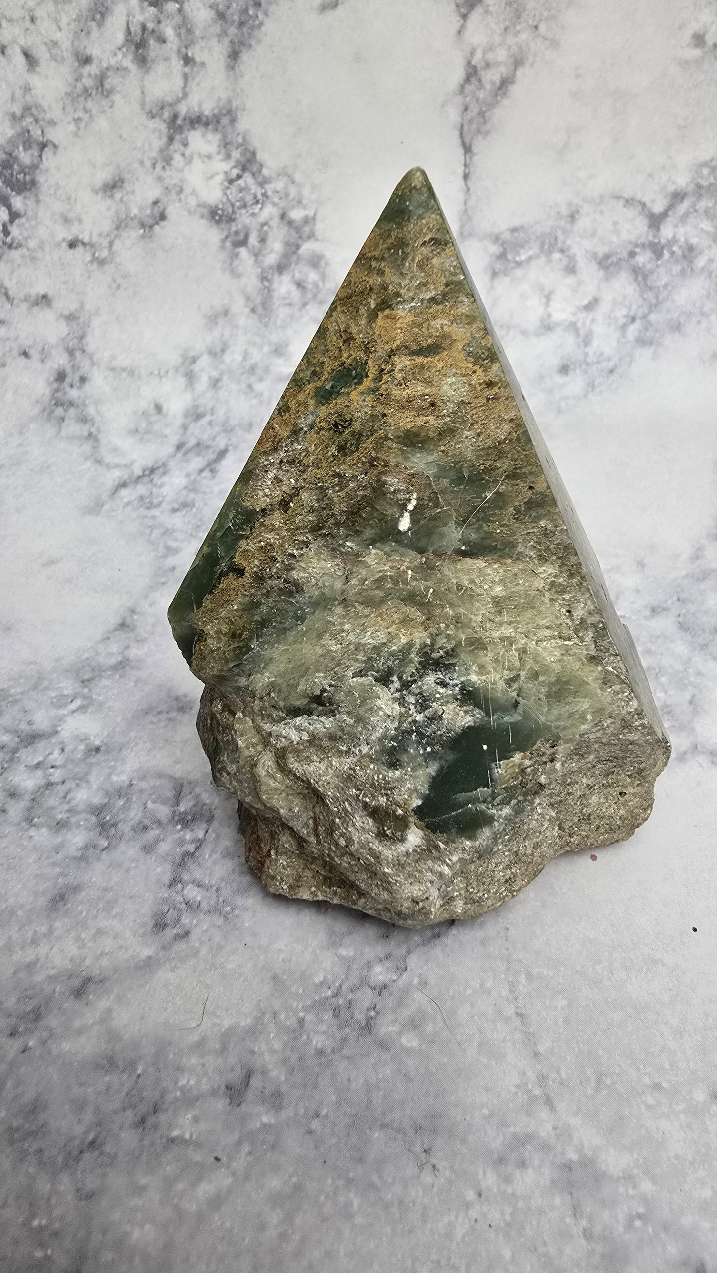 Ocean Jasper half polished pyramid