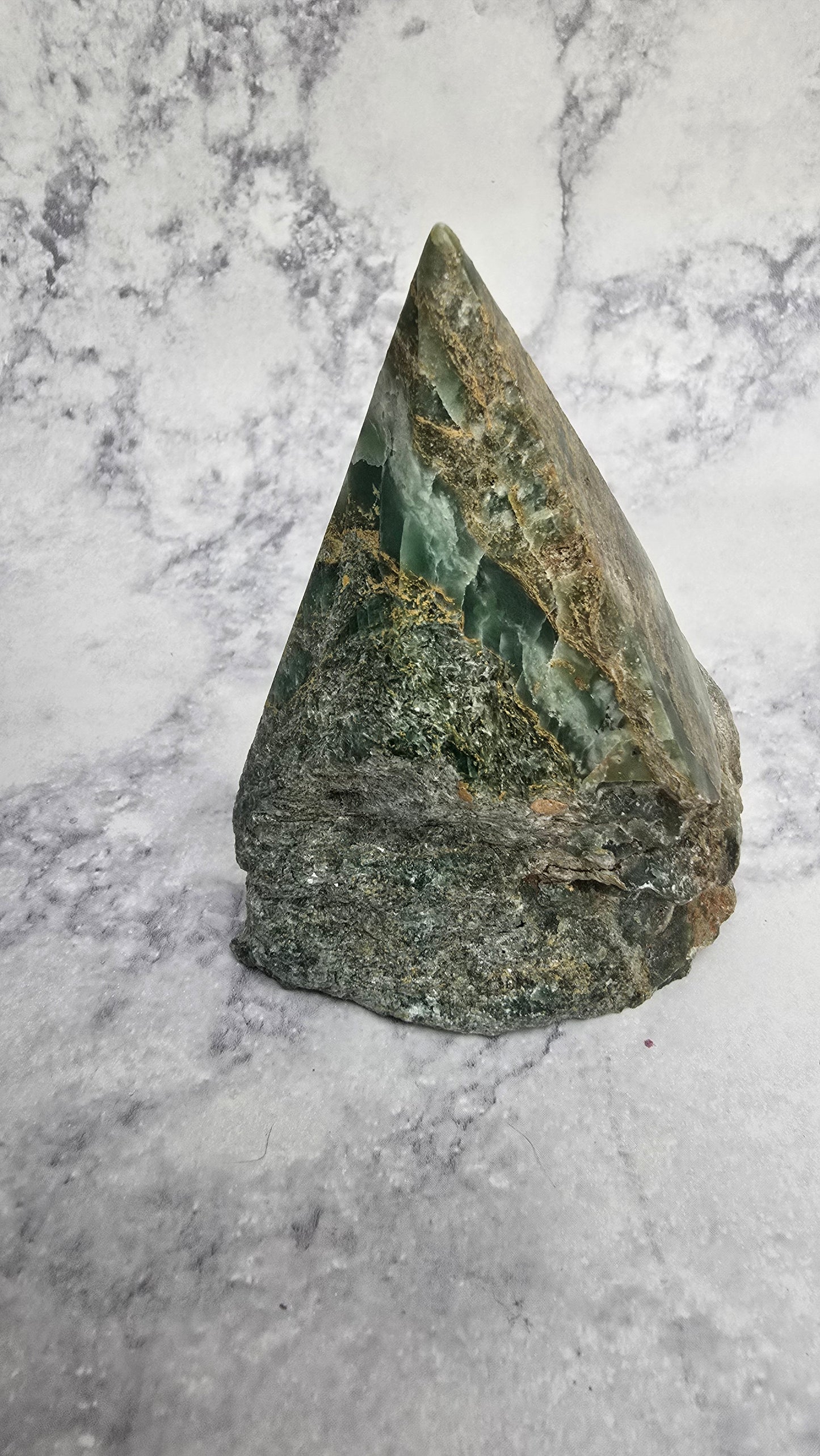 Ocean Jasper half polished pyramid