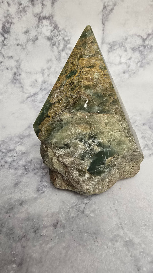 Ocean Jasper half polished pyramid